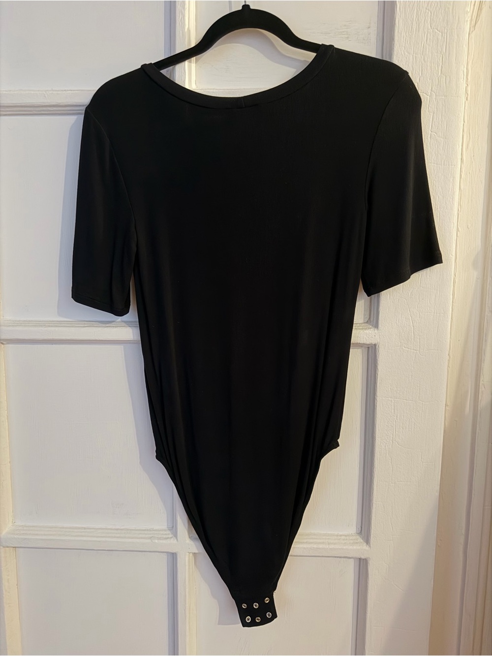 Classic Black Short-Sleeve Bodysuit - Sleek Everyday Top by Universal Standard